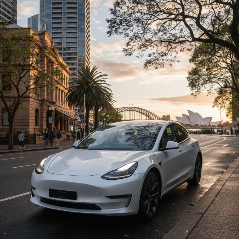 Daily car rental vehicle parked in Sydney Metro area